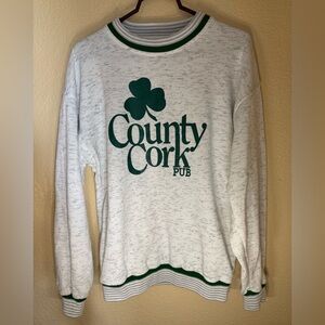 Vintage Country Cork Pub Fort Collins Crewneck Sweater Size Large